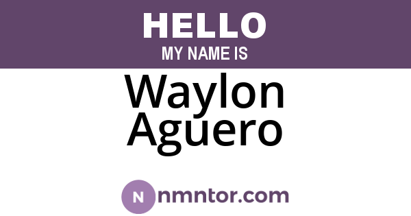 Waylon Aguero