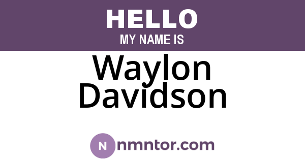 Waylon Davidson