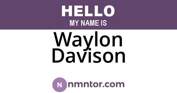 Waylon Davison