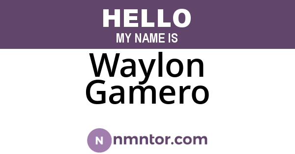 Waylon Gamero