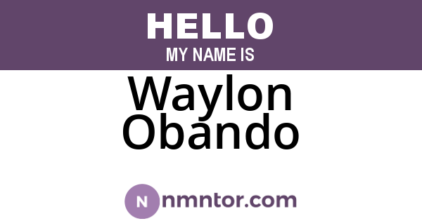 Waylon Obando