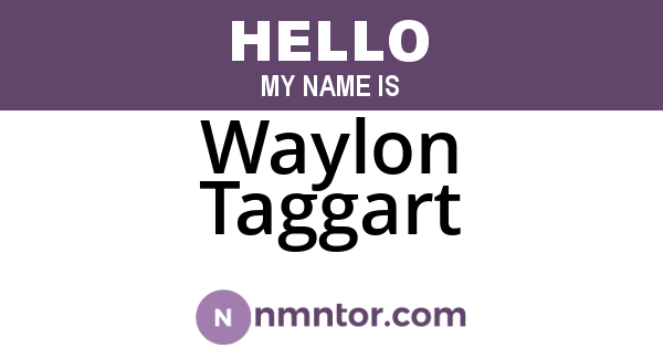 Waylon Taggart