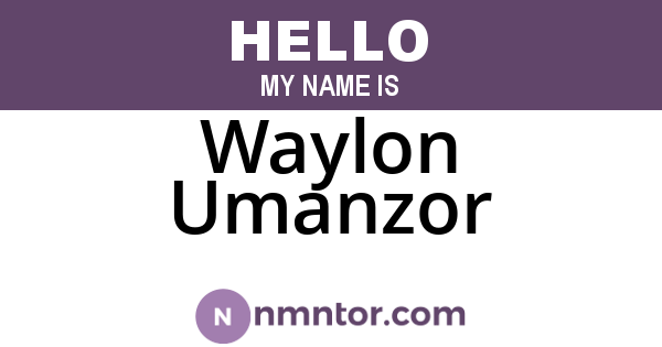 Waylon Umanzor