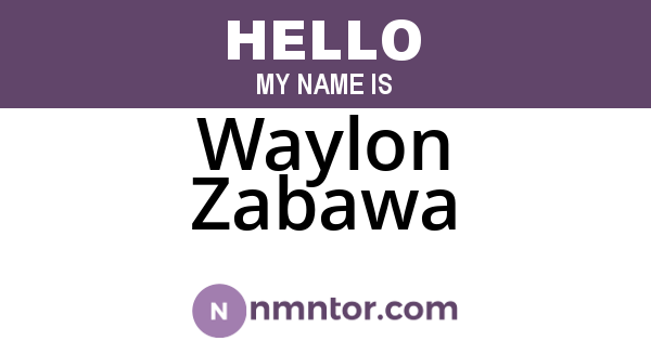 Waylon Zabawa