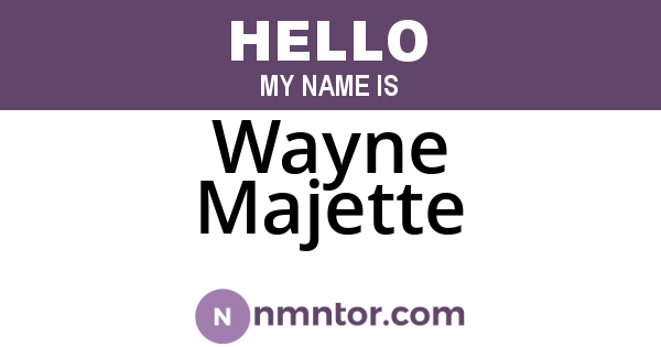 Wayne Majette