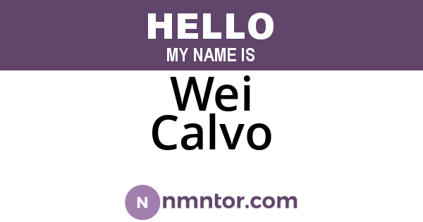 Wei Calvo