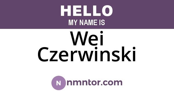 Wei Czerwinski
