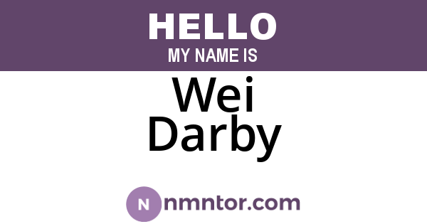 Wei Darby