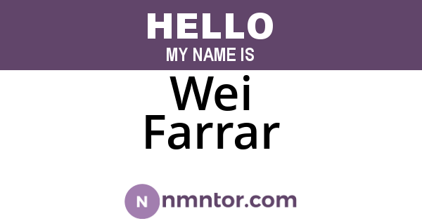 Wei Farrar