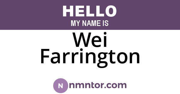 Wei Farrington