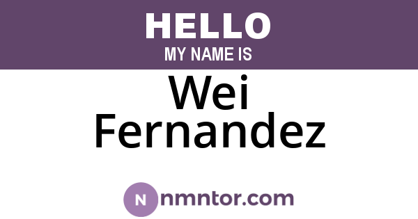 Wei Fernandez