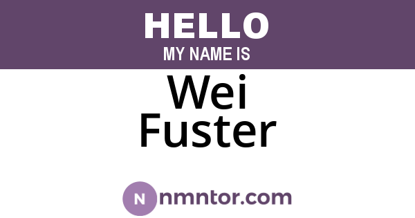 Wei Fuster