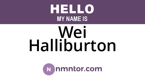 Wei Halliburton