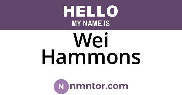 Wei Hammons