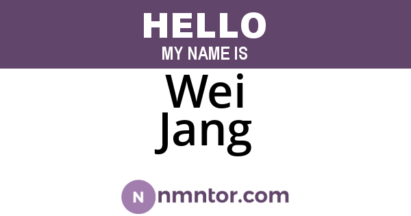Wei Jang
