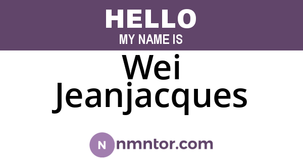 Wei Jeanjacques