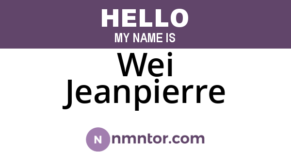 Wei Jeanpierre
