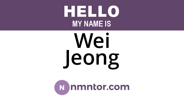 Wei Jeong