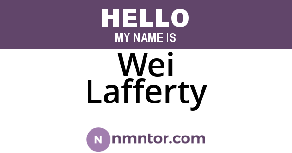 Wei Lafferty