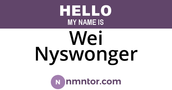 Wei Nyswonger
