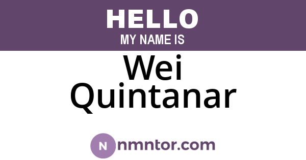 Wei Quintanar