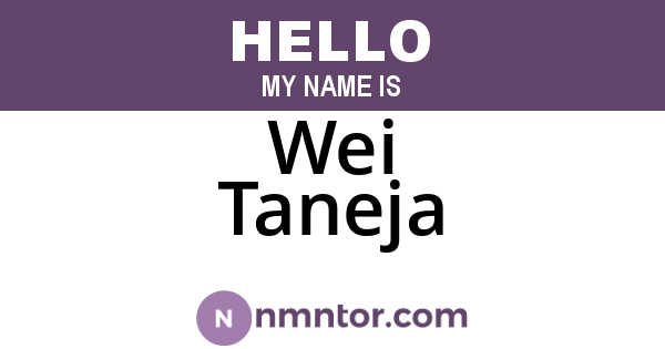 Wei Taneja