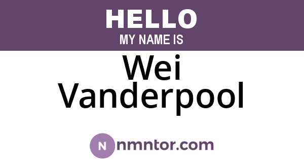 Wei Vanderpool