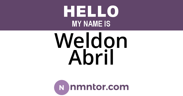 Weldon Abril