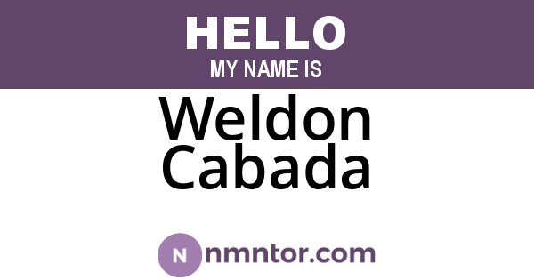 Weldon Cabada