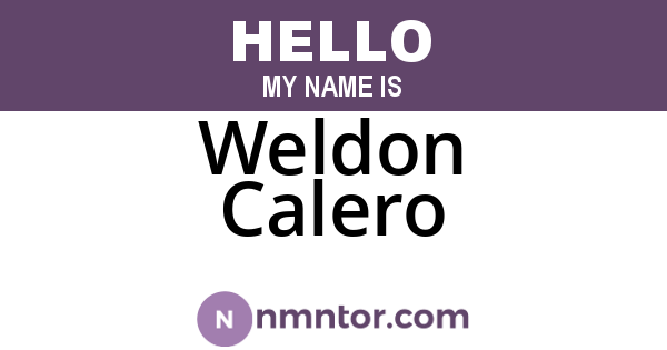 Weldon Calero