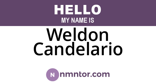 Weldon Candelario