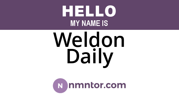 Weldon Daily