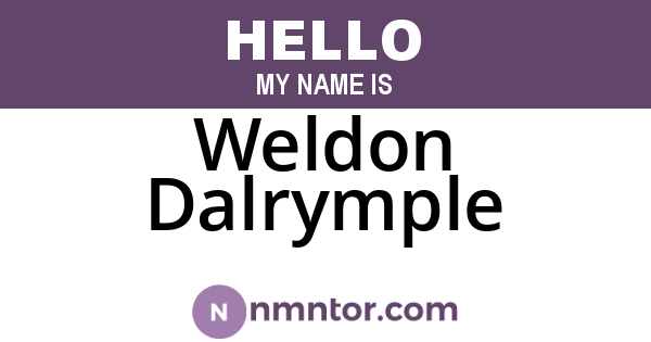 Weldon Dalrymple