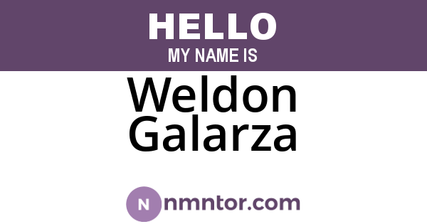 Weldon Galarza