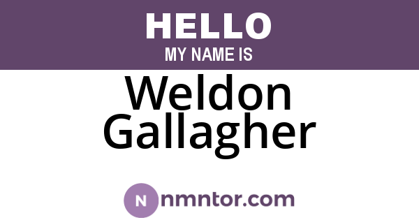 Weldon Gallagher