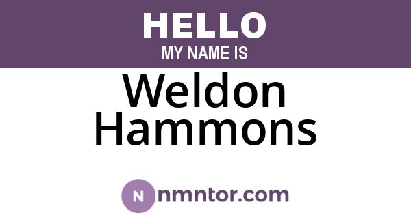 Weldon Hammons