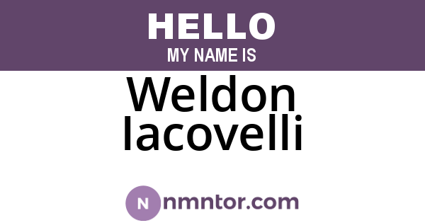 Weldon Iacovelli