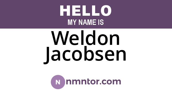 Weldon Jacobsen