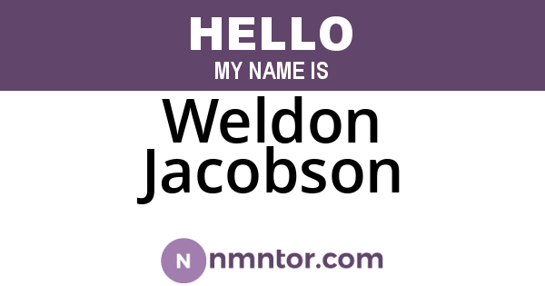 Weldon Jacobson