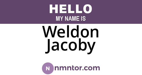 Weldon Jacoby