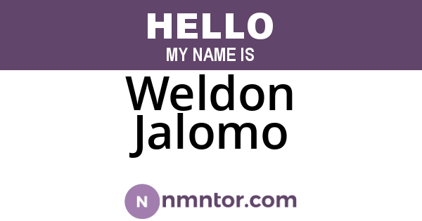 Weldon Jalomo
