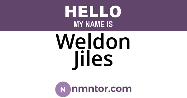 Weldon Jiles