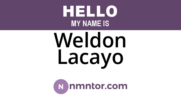 Weldon Lacayo