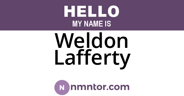 Weldon Lafferty