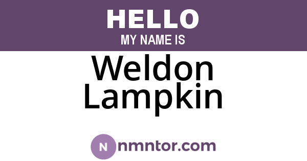 Weldon Lampkin