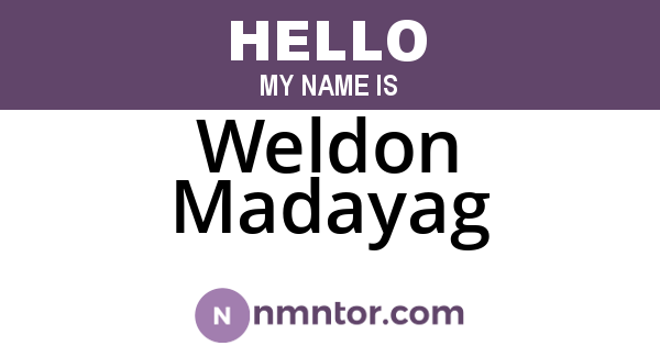 Weldon Madayag