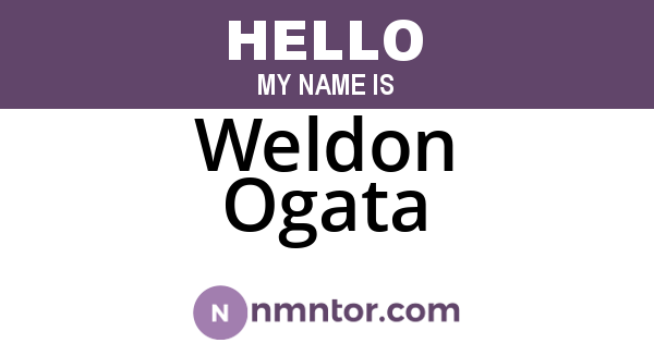 Weldon Ogata