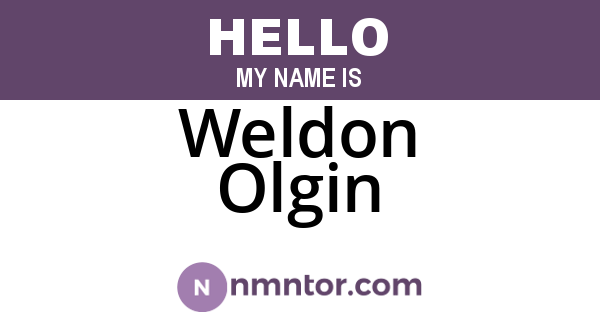 Weldon Olgin