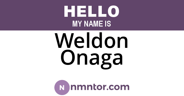 Weldon Onaga