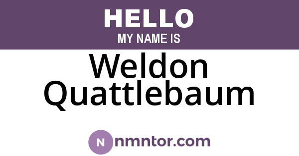 Weldon Quattlebaum
